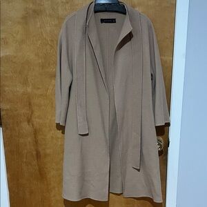 Women’s ZARA Open Front Tan Coat Sz.M
